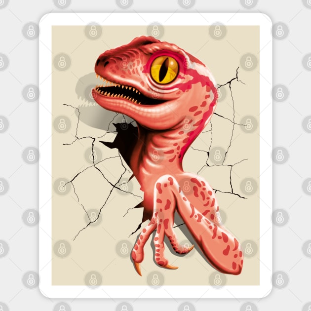 Baby Velociraptor Hatching Magnet by TMBTM